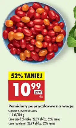 Biedronka Pomidory papryczkowe na wagę oferta