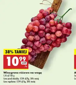Biedronka Winogrono różowe na wagę oferta
