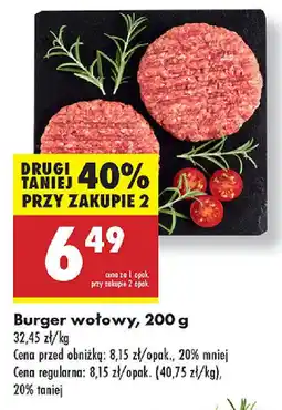 Biedronka Burger wołowy oferta