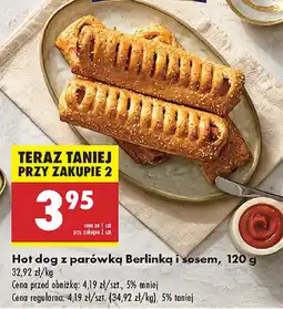 Biedronka Hot dog z parówką Berlinką i sosem oferta