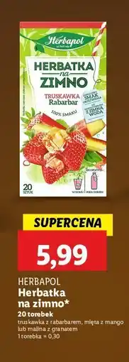 Lidl Herbatka mięta-mango Herbapol herbatka na zimno oferta