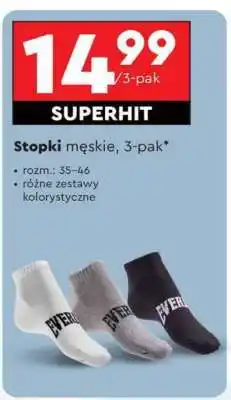 Biedronka Stopki męskie, 3-pak oferta