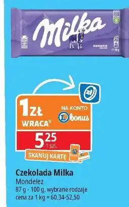 E.Leclerc Czekolada Milka Alpenmilch oferta