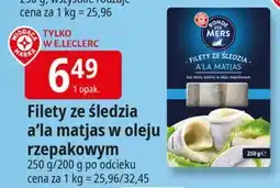 E.Leclerc Filety śledziowe a la matjas w oleju Wiodąca Marka Ronde Des Mers oferta