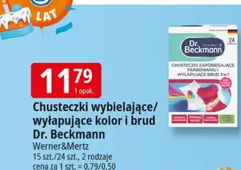 E.Leclerc Chusteczki wyłapujące kolor i wspomagające usuwanie brudu Dr. Beckmann oferta