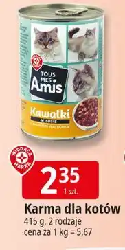 E.Leclerc Karma dla kota kawałki w sosie Wiodąca Marka Tous Mes Amis oferta
