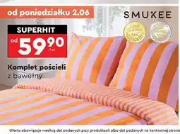 Biedronka Komplet pościeli z bawełny 160 x 200 cm + 70 80 Smukee Kids oferta