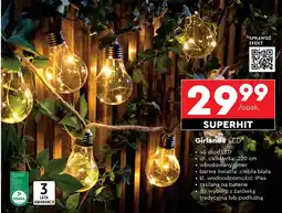 Biedronka Girlanda 40 led żarówka podłużna oferta
