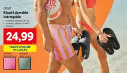 Lidl Klapki damskie lub męskie Crivit oferta