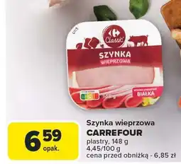 Carrefour Szynka wieprzowa 148g Carrefour oferta