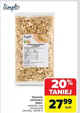 Carrefour Market Orzechy nerkowca Simplo oferta