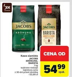 Carrefour Market Kawa ziarnista Jacobs Barista 1kg oferta