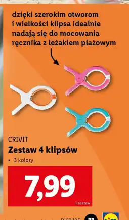 Lidl Zestaw 4 klipsów Crivit oferta