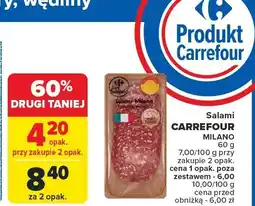 Carrefour Salami CARREFOUR MILANO 60g oferta