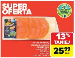 Carrefour Market Łosoś wędzony plastry Jakość z Natury Carrefour oferta