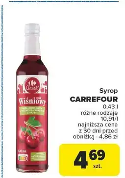 Carrefour Syrop CARREFOUR wiśniowy 0,43l oferta