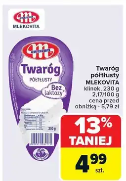 Carrefour Market Twaróg półtłusty MLEKOVITA 230g oferta