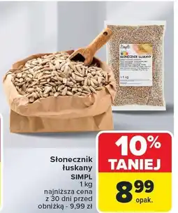 Carrefour Słonecznik łuskany 1kg SIMPL oferta