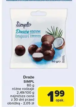 Carrefour Drażetki kokosowe 80g SIMPL oferta