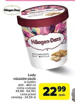 Carrefour Market Lody HÄAGEN-DAZS w kubku 420-460ml Häagen-Dazs oferta