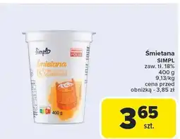 Carrefour Śmietana 18% 400g SIMPL oferta