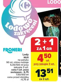 Carrefour Market Lody NUII na patyku 90ml Froneri oferta