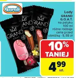 Carrefour Market Lody GRAND G.O.A.T. 100ml Koral oferta