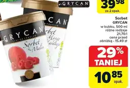 Carrefour Market Sorbet GRYCAN w kubku 500 ml oferta