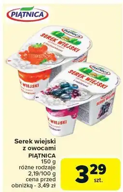 Carrefour Market Serek wiejski z owocami PIĄTNICA 150 g Piątnica oferta
