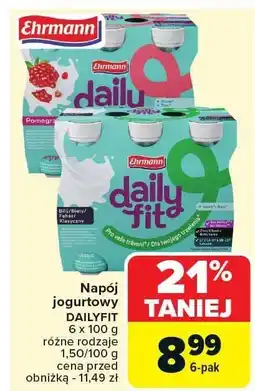 Carrefour Market Napój jogurtowy DAILYFIT 6x100 g Ehrmann oferta