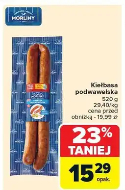 Carrefour Market Kiełbasa podwawelska 520g MORLINY oferta