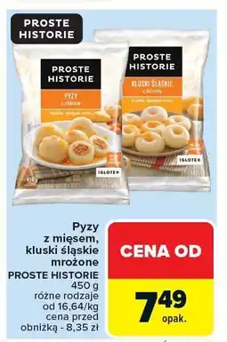 Carrefour Market Pyzy z mięsem mrożone 450g Proste Historie oferta