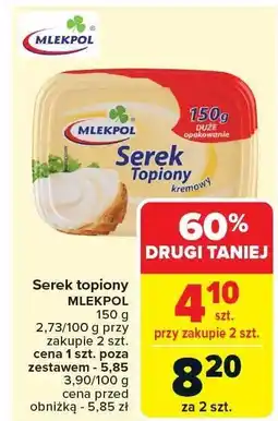 Carrefour Market Serek topiony kremowy Mlekpol 150g oferta