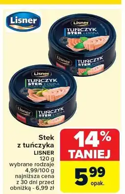 Carrefour Market Tuńczyk stek z kropką 120g Lisner oferta