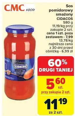 Carrefour Market Sos pomidorowy smażony CIDACOS 580g oferta