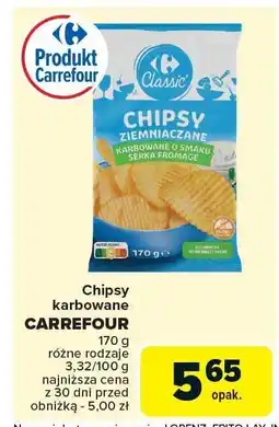 Carrefour Market Chipsy karbowane serka fromage 170g Carrefour oferta