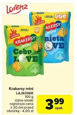 Carrefour Market Krakersy mini cebulowe 100g Lorenz oferta