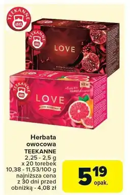 Carrefour Market Herbata owocowa TEEKANNE Love Pink Grapefruit 20 torebek oferta