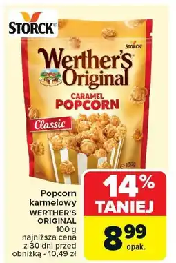 Carrefour Market Popcorn karmelowy WERTHER'S ORIGINAL 100g STORCK oferta