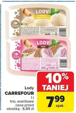Carrefour Market Lody CARREFOUR trio 1l oferta