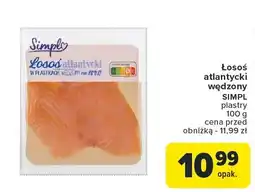 Carrefour Market Łosoś atlantycki wędzony Simplo 100g oferta