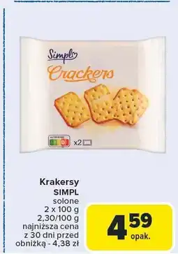 Carrefour Market Krakersy solone 2x100g SIMPL oferta