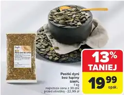 Carrefour Market Pestki dyni bez łupiny 1kg SIMPL oferta