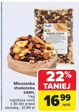 Carrefour Market Mieszanka studencka 1kg SIMPL oferta