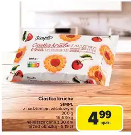 Carrefour Market Ciastka kruche z nadzieniem wiśniowym 300g SIMPL oferta