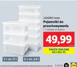 Lidl Pojemniki do przechowywania Livarno Home oferta