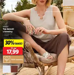 Lidl Top damski z bawełny Esmera oferta
