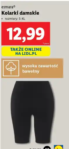 Lidl Kolarki damskie esmara oferta