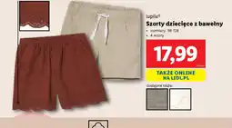 Lidl Szorty dziecięce z bawełny Lupilu oferta