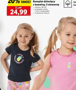 Lidl Komplet dziecięcy Lupilu oferta